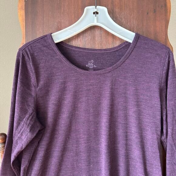 WoolX Remi Merino Wool top Women’s Large purple - Picture 2 of 6